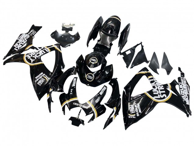 Compra Carenados Moto Suzuki GSXR 600 / GSXR 750 2006-2007 - Negro Brillante Blanco Motul Lucky Strike