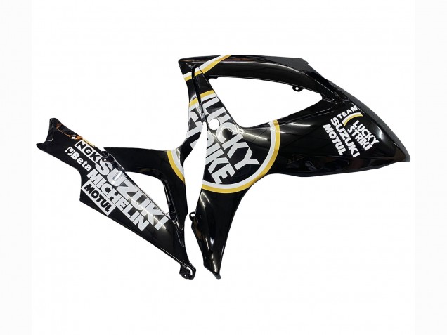 Compra Carenados Moto Suzuki GSXR 600 / GSXR 750 2006-2007 - Negro Brillante Blanco Motul Lucky Strike