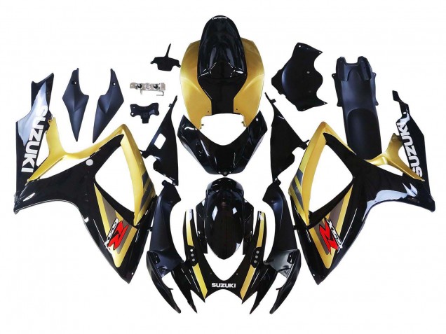 Compra Carenados Moto Suzuki GSXR 600 / GSXR 750 2006-2007 - Oro Negro Brillante Rojo