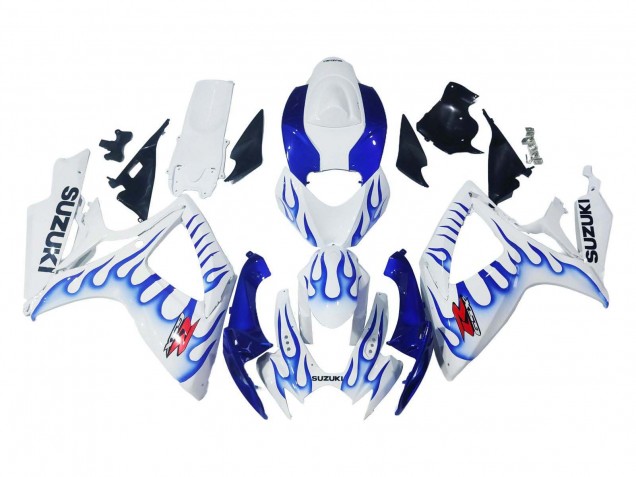 Compra Carenados Moto Suzuki GSXR 600 / GSXR 750 2006-2007 - Blanco Azul Llama