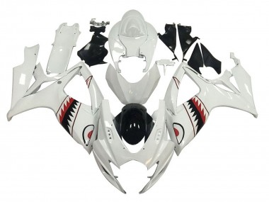 Compra Carenados Moto Suzuki GSXR 600 / GSXR 750 2006-2007 - Blanco Rojo Negro Tiburón