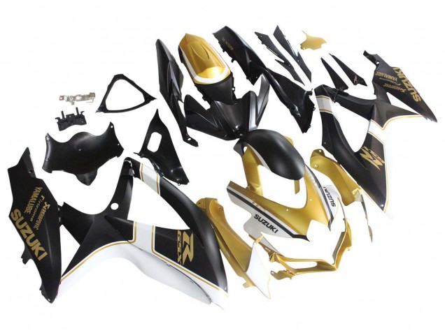 Compra Carenados Moto Suzuki GSXR 600 / GSXR 750 2008-2010 - Negro Mate Blanco Oro