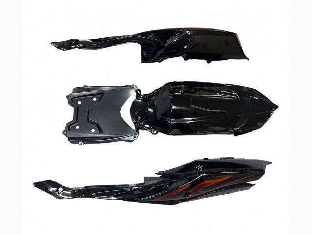 Compra Carenados Moto Suzuki GSXR 600 / GSXR 750 2008-2010 - Negro Brillante Naranja Llama