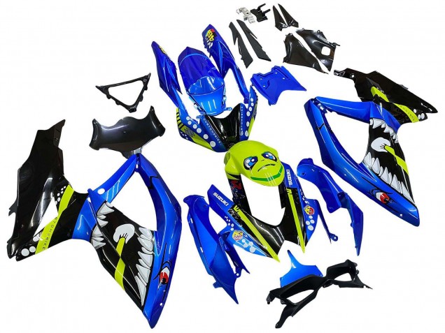 Compra Carenados Moto Suzuki GSXR 600 / GSXR 750 2008-2010 - Azul Fluorescent Verde Tiburón