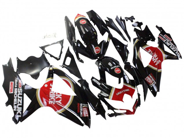 Compra Carenados Moto Suzuki GSXR 600 / GSXR 750 2008-2010 - Negro Brillante Rojo Blanco Motul Lucky Strike