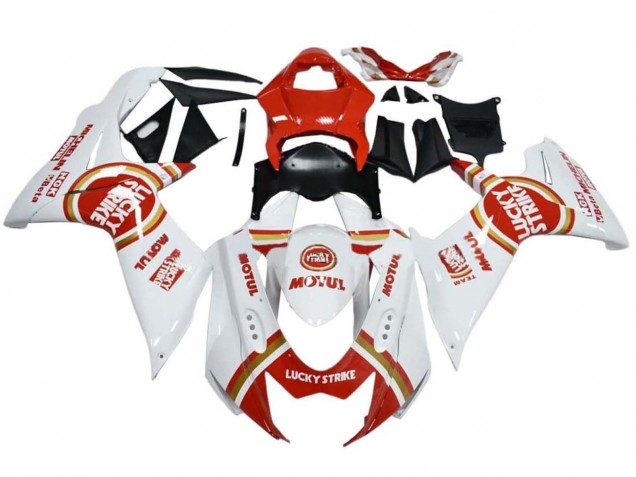 Compra Carenados Moto Suzuki GSXR 600 / GSXR 750 2008-2010 - Blanco Rojo Lucky Strike