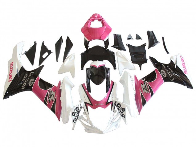 Compra Carenados Moto Suzuki GSXR 600 / GSXR 750 2011-2024 - Blanco Rosa Negro Corona