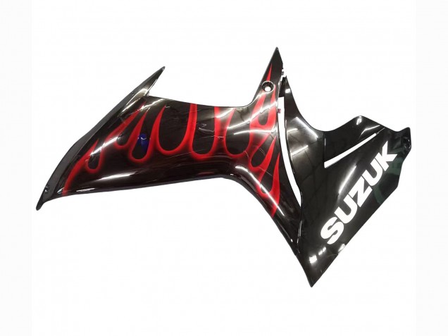 Compra Carenados Moto Suzuki GSXR 600 / GSXR 750 2011-2024 - Negro Brillante Rojo Llama