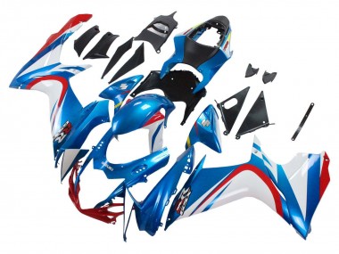 Compra Carenados Moto Suzuki GSXR 600 / GSXR 750 2011-2024 - Azul Blanco Rojo