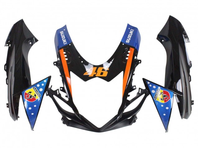 Compra Carenados Moto Suzuki GSXR 600 / GSXR 750 2011-2024 - Azul Claro Naranja Negro Blanco Tiburón 46
