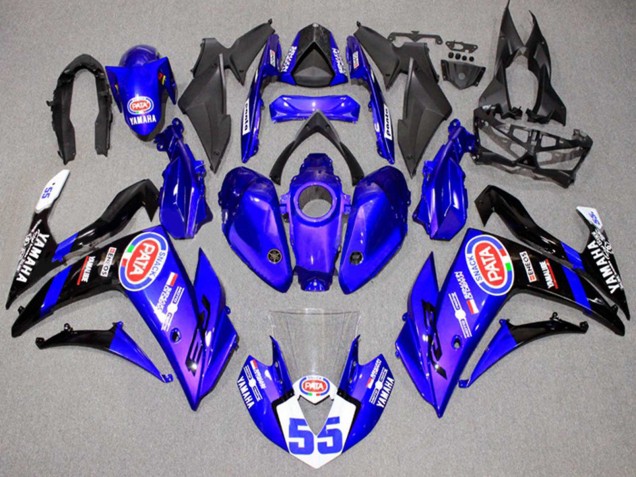 Compra Carenados Moto Yamaha YZF R3/R25 2015-2018 - Azul Blanco Negro ENEOS 55