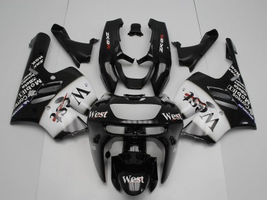Compra Carenados Moto Kawasaki ZX9R 1994-1997 - Negro Brillante Blanco West
