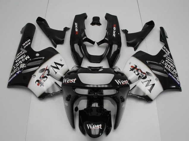 Compra Carenados Moto Kawasaki ZX9R 1994-1997 - Negro Brillante Blanco West