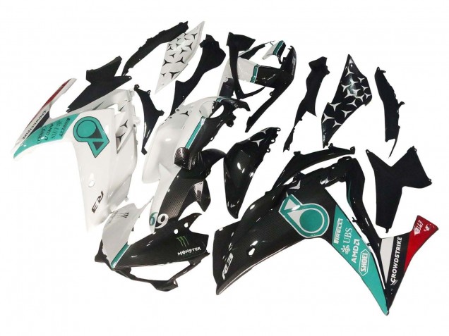 Compra Carenados Moto Yamaha YZF R3/R25 2015-2018 - Blanco Verde Negro Brillante