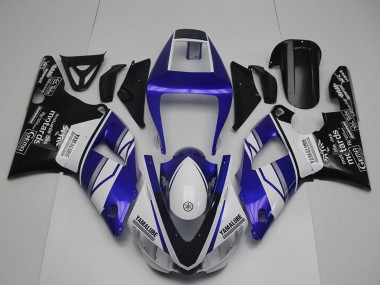 Compra Carenados Moto Yamaha YZF R1 1998-1999 - Azul Blanco Negro Brillante Yamalube Motards