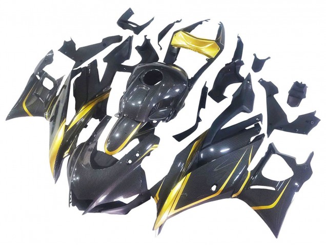 Compra Carenados Moto Yamaha YZF R3/R25 2019-2021 - Oro Negro FibraCarbono