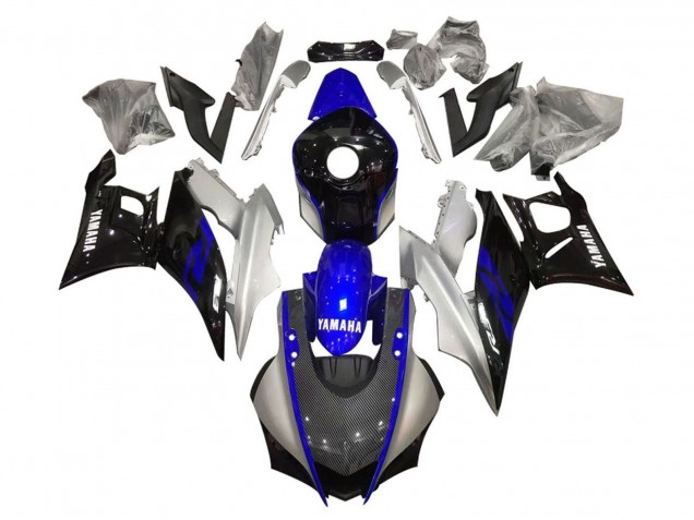 Compra Carenados Moto Yamaha YZF R3/R25 2019-2021 - Plata Azul Negro FibraCarbono Estilo