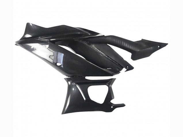 Compra Carenados Moto Yamaha YZF R3/R25 2022-2024 - Negro FibraCarbono Estilo Plata Azul