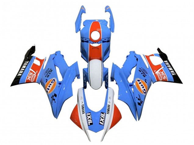 Compra Carenados Moto Yamaha YZF R3/R25 2022-2024 - Azul Naranja Blanco Gulf