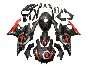 Compra Carenados Moto Yamaha YZF R3/R25 2022-2024 - Negro FibraCarbono Estilo Rojo Plata