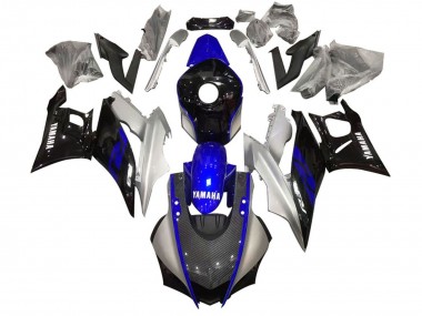 Compra Carenado Moto Yamaha YZF R3/R25 2022-2024 - Plata Azul Negro FibraCarbono Estilo
