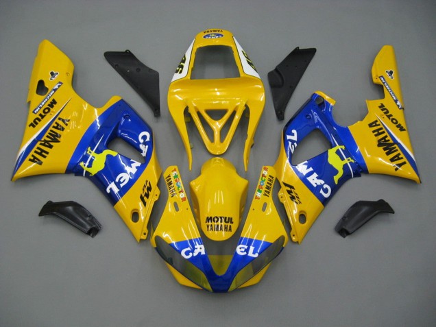 Compra Carenados Moto Yamaha YZF 1000 R1 2000-2001 - Blanco Amarillo Azul Motul Camello