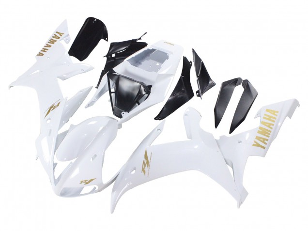 Compra Carenados Moto Yamaha YZF 1000 R1 2002-2003 - Blanco Oro Calcomanías