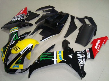 Compra Carenados Moto Yamaha YZF R1 2002-2003 - Negro Brillante Amarillo Rojo Verde Motul Monstruo