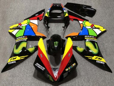 Compra Carenados Moto Yamaha YZF 1000 R1 2002-2003 - Negro Brillante Rojo Amarillo Verde Movistar Semakin Didepan
