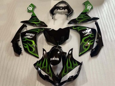 Compra Carenados Moto Yamaha YZF 1000 R1 2004-2006 - Negro Brillante Verde Llama Blanco Calcomanía