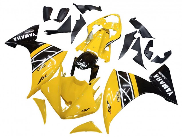 Compra Kits Carenado Moto Yamaha YZF 1000 R1 2009-2011 - Amarillo Blanco Negro Raya