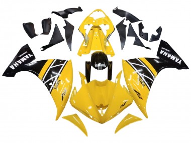 Compra Kits Carenado Moto Yamaha YZF 1000 R1 2009-2011 - Amarillo Blanco Negro Raya
