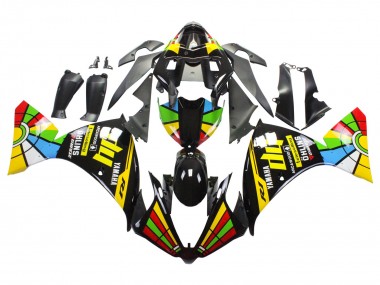 Compra Carenados Moto Yamaha YZF 1000 R1 2012-2014 - Negro Brillante Amarillo Verde Azul Rojo RuedaColores