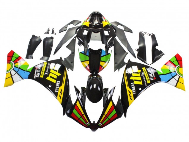 Compra Carenados Moto Yamaha YZF 1000 R1 2012-2014 - Negro Brillante Amarillo Verde Azul Rojo RuedaColores