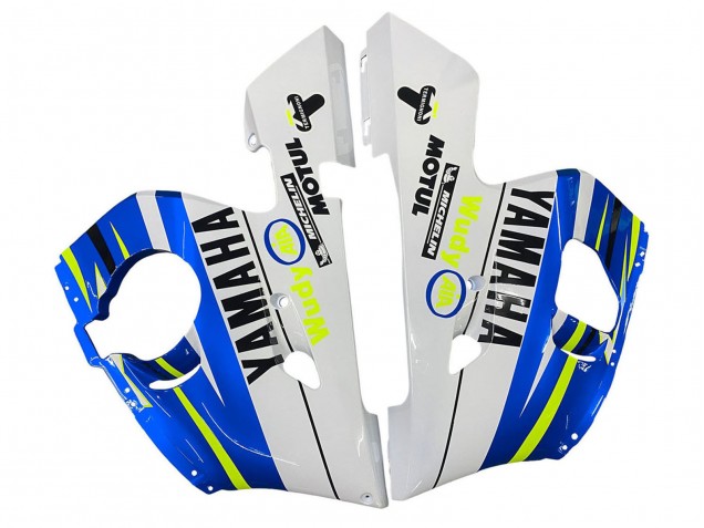 Compra Carenados Moto Yamaha YZF 600 R6 1998-2002 - Blanco Azul Neon Amarillo Fiat Motul Michelin