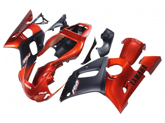 Compra Carenados Moto Yamaha YZF 600 R6 1998-2002 - Naranja Negro Mate
