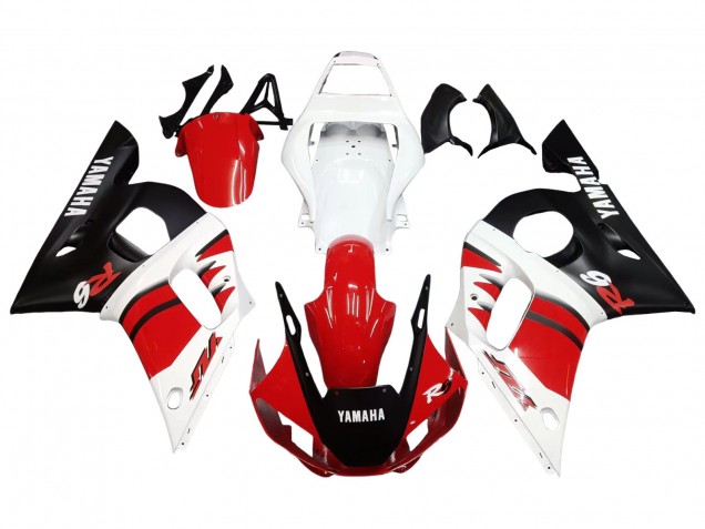 Compra Carenados Moto Yamaha YZF 600 R6 1998-2002 - Blanco Rojo Negro Brillante