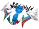 Compra Carenados Moto Yamaha YZF R6S 2006-2009 - Blanco Azul Verde Rojo Kastinee Dunlop Motul
