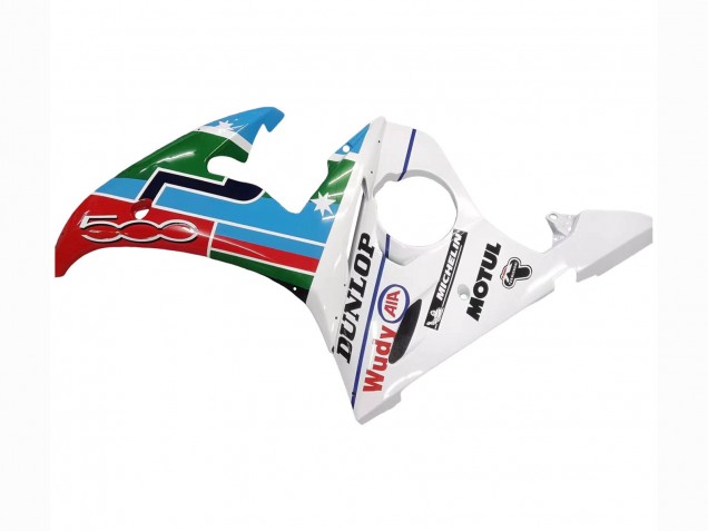 Compra Carenados Moto Yamaha YZF R6S 2006-2009 - Blanco Azul Verde Rojo Kastinee Dunlop Motul
