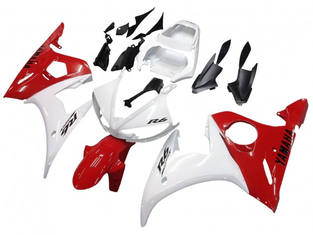 Compra Carenados Moto Yamaha YZF R6S 2006-2009 - Blanco Rojo