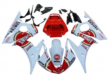 Compra Carenados Moto Yamaha YZF R6 2003-2004 - Blanco Rojo Lucky Strike Motul