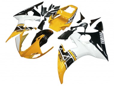 Compra Carenados Moto Yamaha YZF R6S 2006-2009 - Amarillo Blanco Negro Brillante