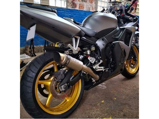 Compra Carenados Moto Yamaha YZF R6S 2006-2009 - Gris Mate Negro Mate Oro Calcomanías