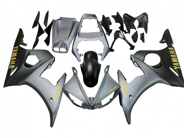 Compra Carenados Moto Yamaha YZF R6S 2006-2009 - Gris Mate Negro Mate Oro Calcomanías