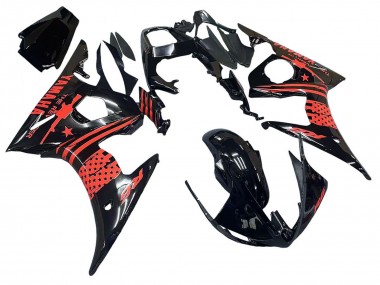 Compra Carenado Moto Yamaha YZF R6 2003-2004 - Negro Brillante Rojo