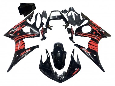 Compra Carenado Moto Yamaha YZF R6 2003-2004 - Negro Brillante Rojo