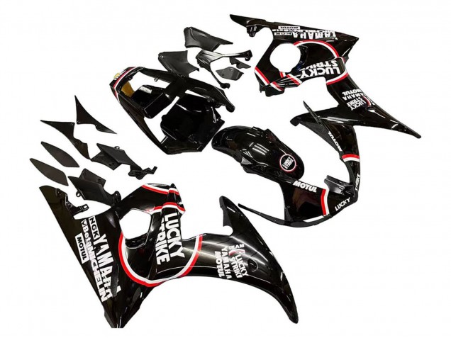 Compra Carenados Moto Yamaha YZF R6S 2006-2009 - Negro Brillante Rojo Blanco Lucky Strike Motul