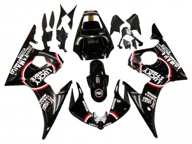 Compra Carenados Moto Yamaha YZF R6S 2006-2009 - Negro Brillante Rojo Blanco Lucky Strike Motul