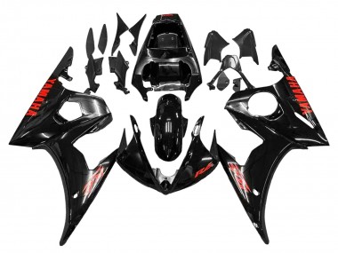 Compra Carenados Moto Yamaha YZF R6 2003-2004 - Negro Brillante Rojo
