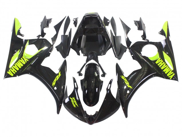 Compra Carenados Moto Yamaha YZF R6S 2006-2009 - Negro Brillante Neon Amarillo